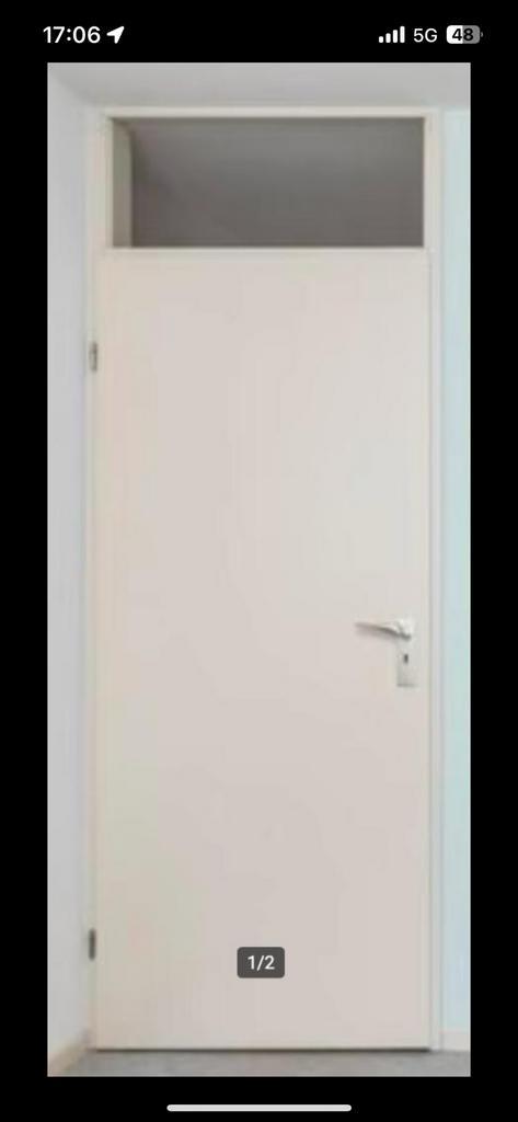 8x Opdek deur gebruikt in goede staat incl. stalen kozijn, Doe-het-zelf en Verbouw, Deuren en Horren, Zo goed als nieuw, Binnendeur