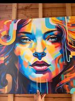 Abstract portret moderne kunst van artiest Thirteen, Ophalen of Verzenden