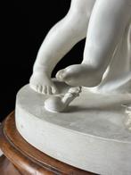 Biscuit Porselein beeld 2 Putti’s, Ophalen, Zo goed als nieuw, Mens