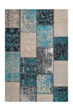 Blauw beige vloerkleed 160x230cm, Huis en Inrichting, Ophalen, 150 tot 200 cm, 200 cm of meer, Rechthoekig