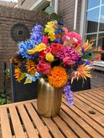 Echt een Eyecatcher Luxe Zijden bloemen in vaas Goud Zijde, Ophalen of Verzenden, Nieuw