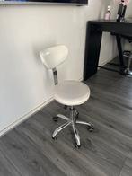 Witte Salonstoel - Verstelbaar en Compact, Ophalen, Gebruikt, Wit, Bureaustoel