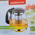 Glazen theepot met filter NIEUW, Ophalen of Verzenden, Nieuw