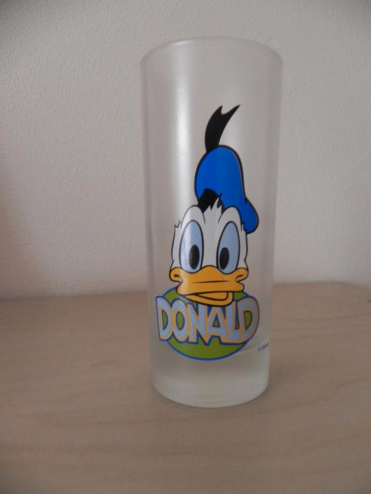 Donald Duck glas Disneyland Parijs, Verzamelen, Disney, Zo goed als nieuw, Servies, Donald Duck, Ophalen