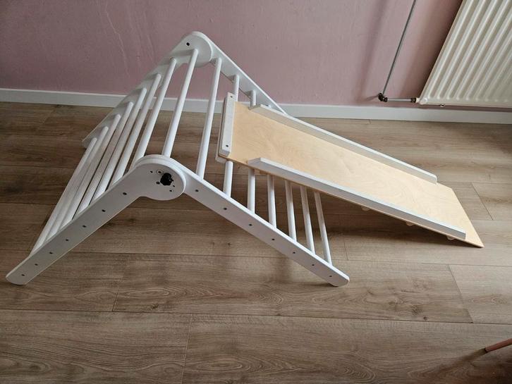 Pikler Driehoek met Glijbaan/Loopplank, Kinderen en Baby's, Speelgoed | Houten speelgoed, Gebruikt, Ophalen