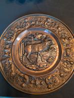 37 cm diameter roodkoperen wandbord, Antiek en Kunst, Antiek | Koper en Brons, Ophalen of Verzenden