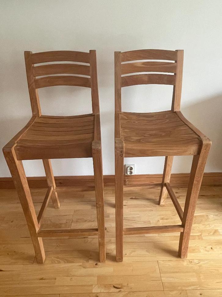 Bar Stools (2), Huis en Inrichting, Barkrukken, Hout, 1 kruk, Met voetsteun, Ophalen