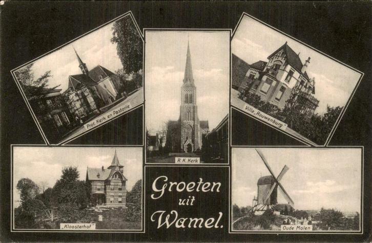 Wamel - Diverse Gebouwen - Groeten, Verzamelen, Ansichtkaarten | Nederland, Gelopen, Gelderland, Voor 1920, Ophalen of Verzenden