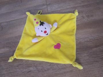 Bumba Studio 100 geel zacht pluche knuffeldoek met clowntje beschikbaar voor biedingen