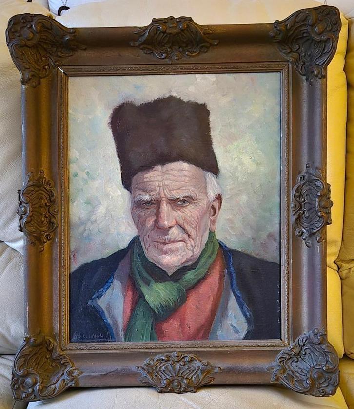 Alida Wolhoff “portret van een Volendamse visser”., Antiek en Kunst, Kunst | Schilderijen | Klassiek, Ophalen of Verzenden