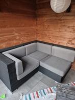 Loungeset – 5 losse banken met kussens (antraciet/lic, Tuin en Terras, Tuinsets en Loungesets, Ophalen of Verzenden, Gebruikt
