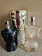 2x lege Jean Paul Gaultier met blik, Ophalen of Verzenden, Gebruikt, Parfumfles