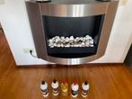Open haard gel gestookt RVS, Huis en Inrichting, Kachels, Ophalen, Gebruikt, Overige brandstoffen, Hangend