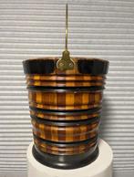 Antieke Houten Emmer met Messing Handvat, Antiek en Kunst, Ophalen of Verzenden