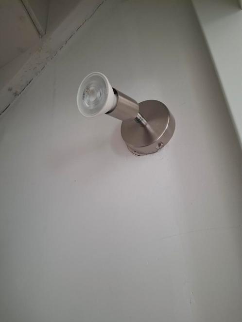 RVS plafondspot / richtspot inclusief lamp, Huis en Inrichting, Lampen | Spots, Zo goed als nieuw, Led, Ophalen of Verzenden
