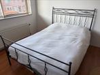 Charmant metalen 2- persoons bed, Ophalen, Gebruikt, Zwart, Romantisch
