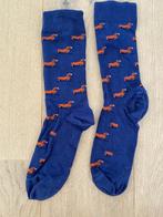 Sokken met Teckel afbeelding | kobalt blauw | maat 38/39, Sokken en Kniesokken, Blauw, Ophalen of Verzenden, Zo goed als nieuw