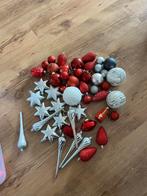 Kerstballen rood en zilver, Diversen, Kerst, Ophalen of Verzenden, Zo goed als nieuw
