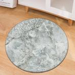 Grijs Marmer Rond Vloerkleed / Tapijt Vloermat Steen Mat, Verzenden, Nieuw, Grijs, Rond