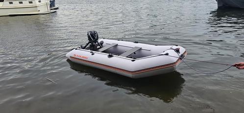 Nieuwstaat Rubberboot met Motor - Weinig Gebruikt, Watersport en Boten, Rubberboten, Zo goed als nieuw, Overige merken, Hout, Minder dan 70 pk
