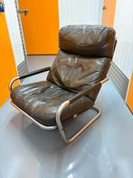 Jan des Bouvrie Meneer Oberman Fauteuil, Ophalen, Gebruikt, Leer, 75 tot 100 cm