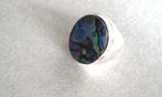 zilver heren ring met Abalone schelp ring maat18, 18 tot 19, Overige kleuren, Verzenden, Heer