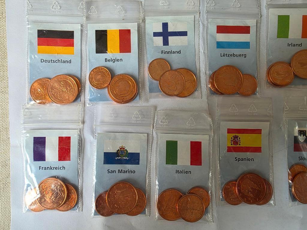te koop euro cent munten setjes van 1-2-5 euro centen alles, Ophalen of Verzenden, Overige landen, Overige waardes, Setje