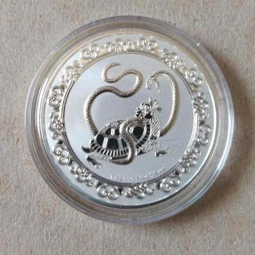 1 oz Zilver Black Turtle munt van 2021 Celestial serie Niue, Postzegels en Munten, Edelmetalen en Baren, Zilver, Ophalen of Verzenden
