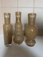 3 Dutz Collection Vaasjes - Verschillende Hoogtes, Gebruikt, Overige kleuren, Ophalen of Verzenden, Glas