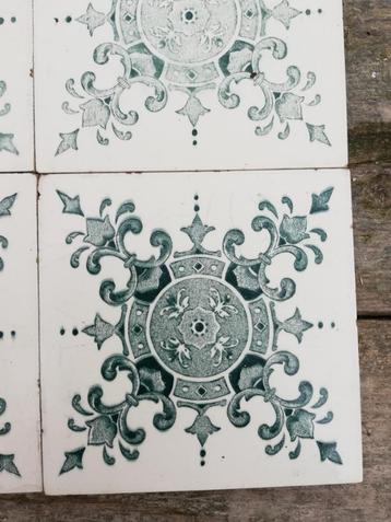 500 antieke tegels donkergroene afbeelding 15.3x15.3 cm beschikbaar voor biedingen
