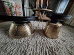 Te koop 2 stuks Richmond Freddie bijzettafel en salontafel, Ophalen, Minder dan 55 cm, Metaal of Aluminium, Rond