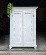 Antieke brocante witte Biedermeier meidenkast vintage kast, Ophalen of Verzenden