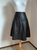 Donkerbruine faux leren rok - Maat L(40), Maat 38/40 (M), Bruin, Ophalen of Verzenden, Vintage