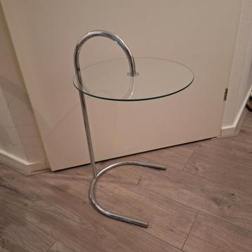 Vintage Ikea Design bijzettafel Ry chroom glas Memphis '80s beschikbaar voor biedingen