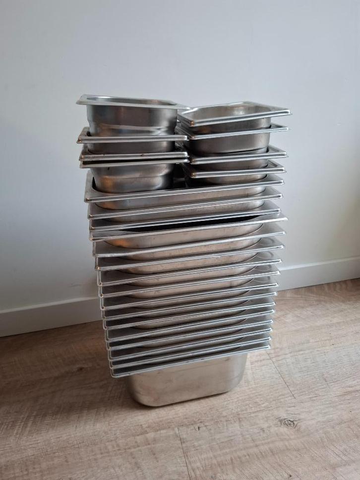 RVS Gastronorm / GN / Horeca bakken - diverse maten, Huis en Inrichting, Keuken | Keukenbenodigdheden, Gebruikt, Ophalen
