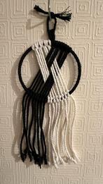 Macrame dromenvanger, zwart/wit, 10 cm diameter, Ophalen of Verzenden, Nieuw