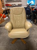 Comfortabele Hjort Knudsen Relaxfauteuil, Huis en Inrichting, Fauteuils, Gebruikt, Minder dan 75 cm, Leer, Ophalen of Verzenden