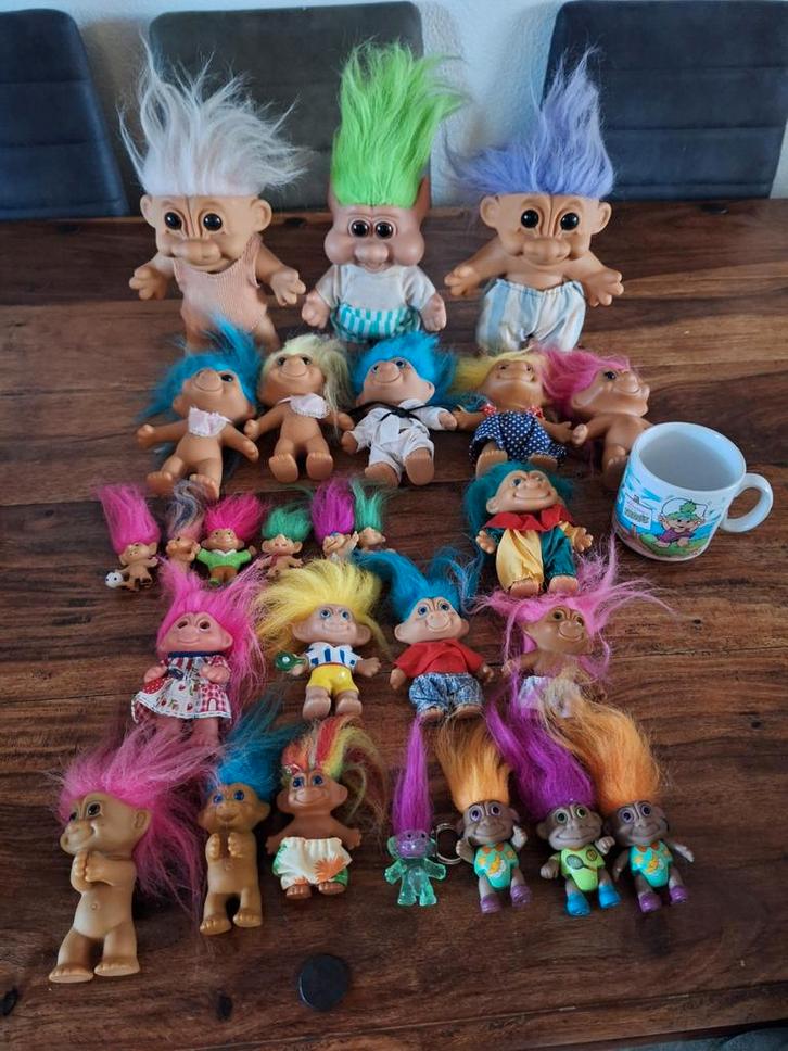Vintage Trollen Verzameling, Kinderen en Baby's, Speelgoed | Poppen, Gebruikt, Overige typen, Ophalen of Verzenden