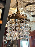 Set van 2 antiek kirstallen hanglampjes, Vintage antiek hollywood regency, Ophalen of Verzenden, Zo goed als nieuw, Glas