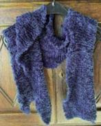 Blauwe fluffy sjaal, shawl, das, sjerp, stola te koop, Ophalen of Verzenden, Zo goed als nieuw, Sjaal