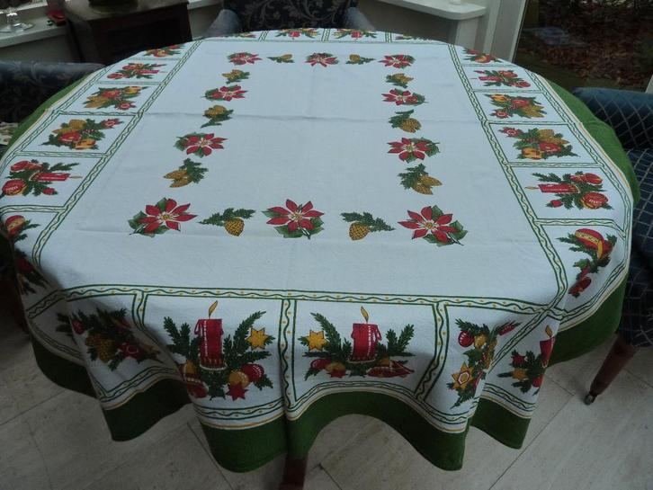 Vintage  100 % katoenen kerstkleed ., Diversen, Kerst, Gebruikt, Ophalen of Verzenden