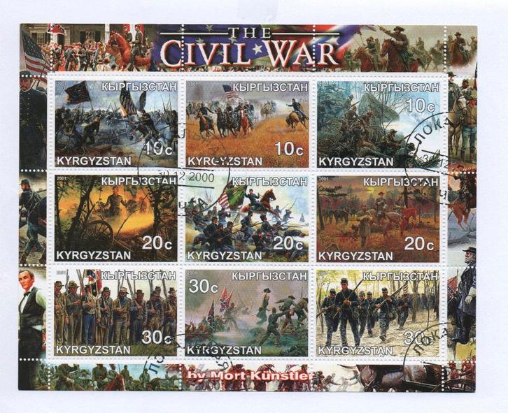 The Civil War - Kyrgyzstan 2001 - Gestempeld / Used, Postzegels en Munten, Postzegels | Thematische zegels, Gestempeld, Overige thema's