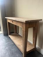 Teak bijzettafel, Huis en Inrichting, Tafels | Bijzettafels, Ophalen, Zo goed als nieuw, 75 cm of meer, 60 cm of meer