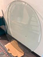 Glazen Eettafel Plaat - 120cm, Geslepen Rand, Huis en Inrichting, Tafels | Eettafels, Ophalen, Zo goed als nieuw, Rond, Glas