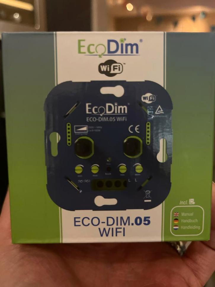 ECO-DIM.05 WiFi LED Dimmer Duo - 2x0-100W, Doe-het-zelf en Verbouw, Elektra en Kabels, Nieuw, Schakelaar, Ophalen of Verzenden
