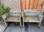 Steigerhouten Tuinstoelen, 2 stuks, Tuin en Terras, Gebruikt, Steigerhout, Loungeset, Stoel