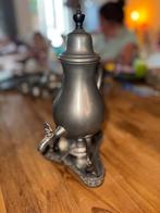 Antieke Tinnen Kan Kurz Tiel met Brander & Warmhouder, Antiek en Kunst, Antiek | Tin, Ophalen of Verzenden