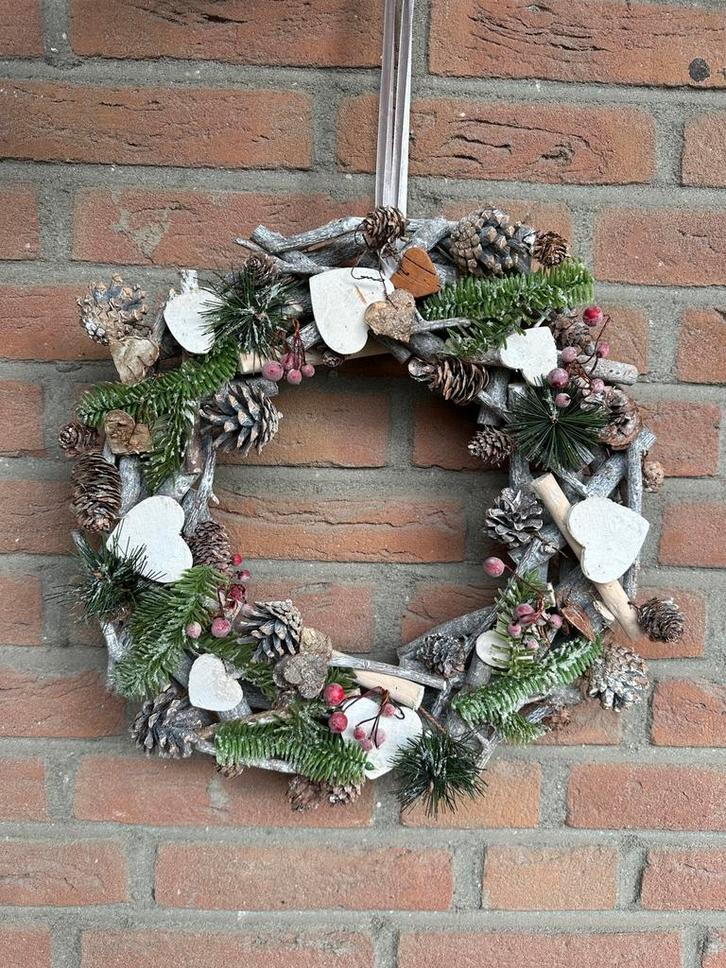 Feestelijke krans / kerstkrans diameter 38 cm, Huis en Inrichting, Woonaccessoires | Kransen, Nieuw, Ophalen of Verzenden