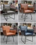 4 x luxe eetkamerstoel SANNE Jess design 4 kleuren leer