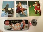 Coca Cola, ansichtkaarten, blikje en puntenslijper, Ophalen of Verzenden, 1960 tot 1980, Overige thema's